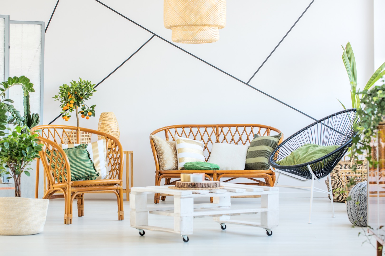 trendy living room