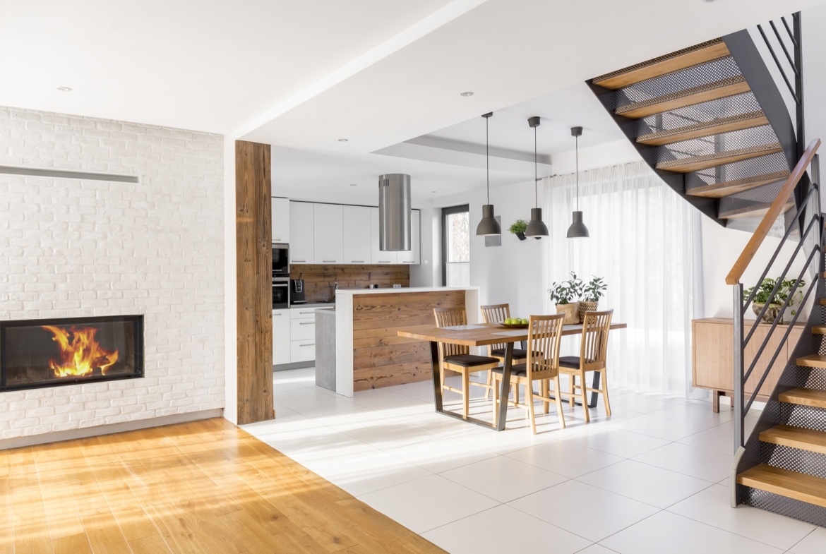 modern luxury open plan apartment